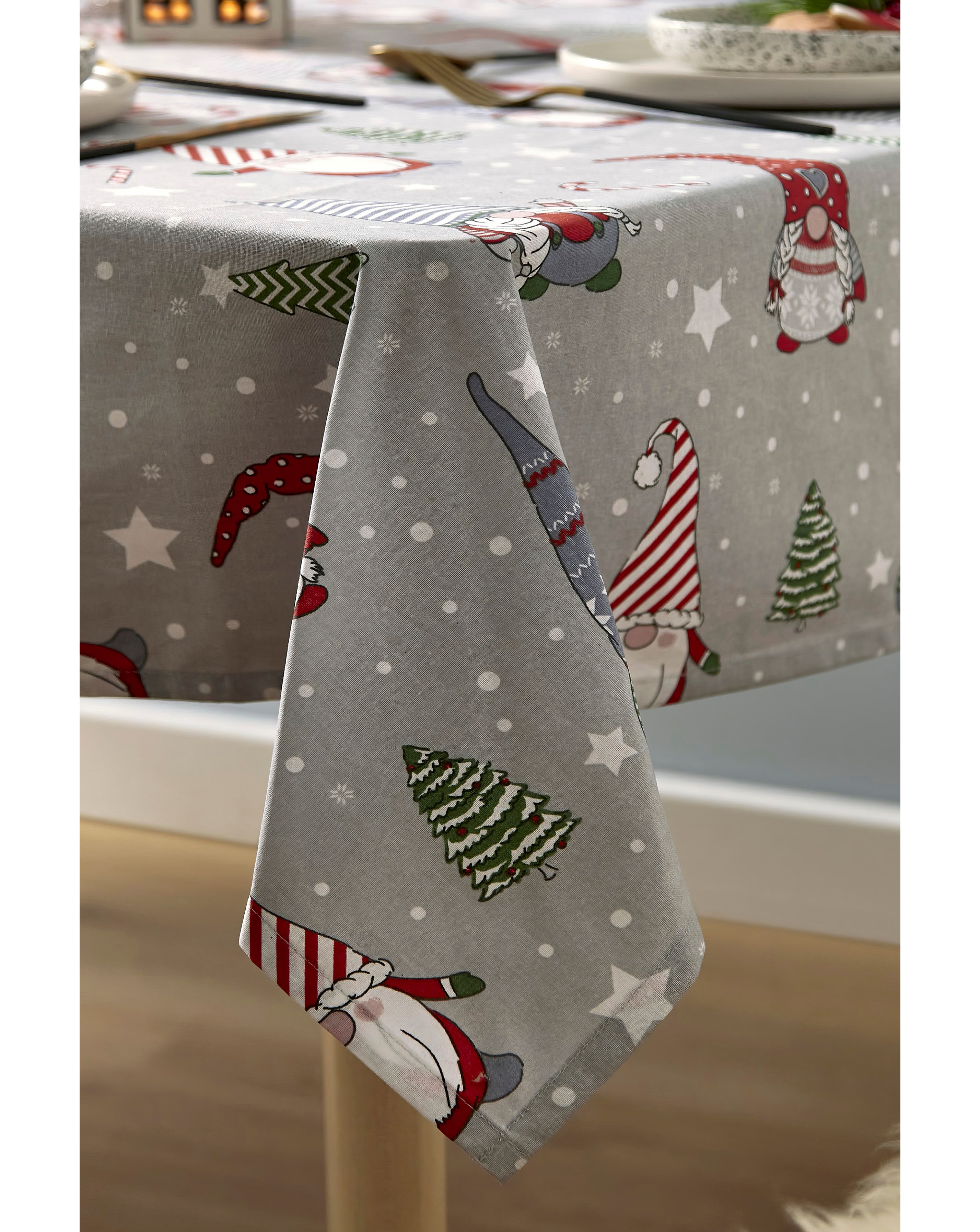 Christmas Gnomes Table Cloth
