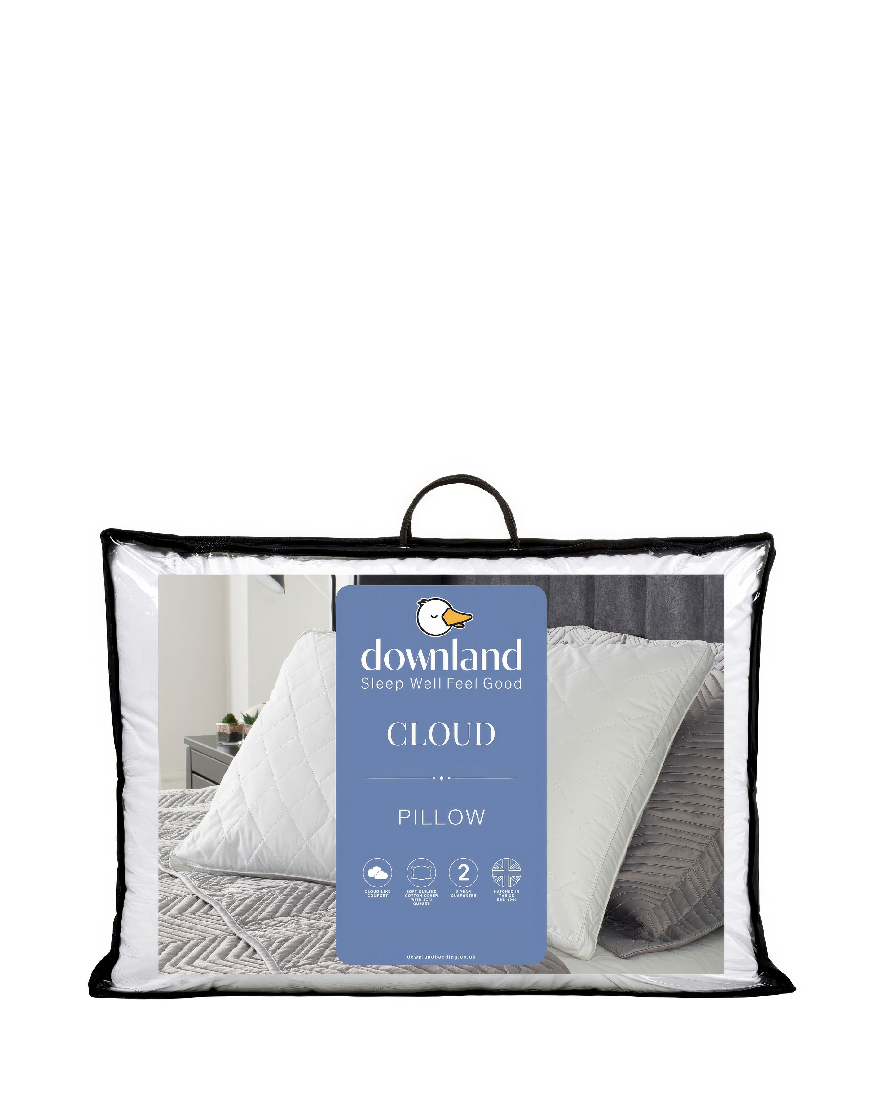 Downland Cloud Quilted Cotton Pillow