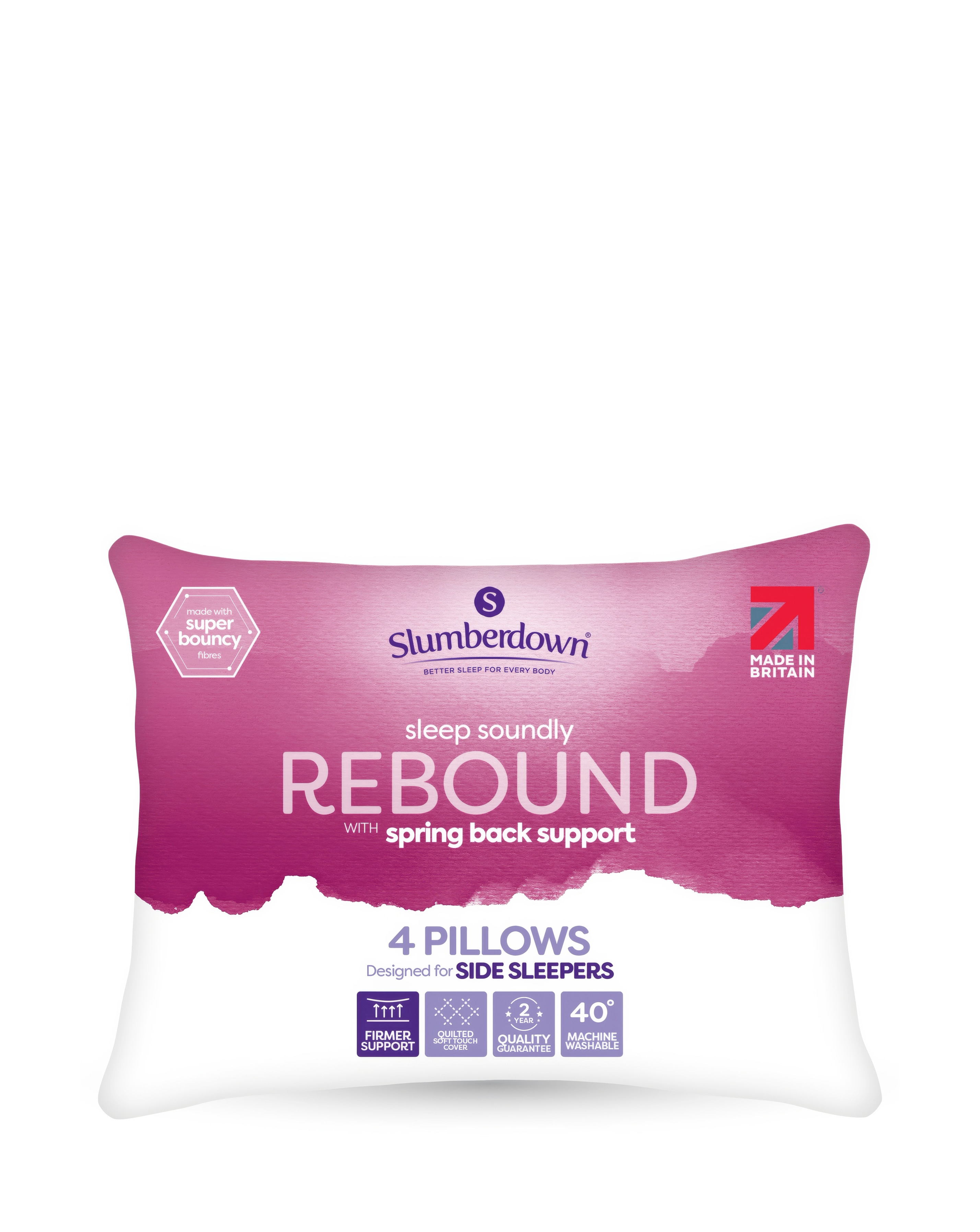 Slumberdown Rebound Firm Pillows 4 Pack