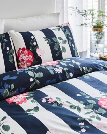 Joanna Hope Ascott Floral Stripe Duvet Cover Set