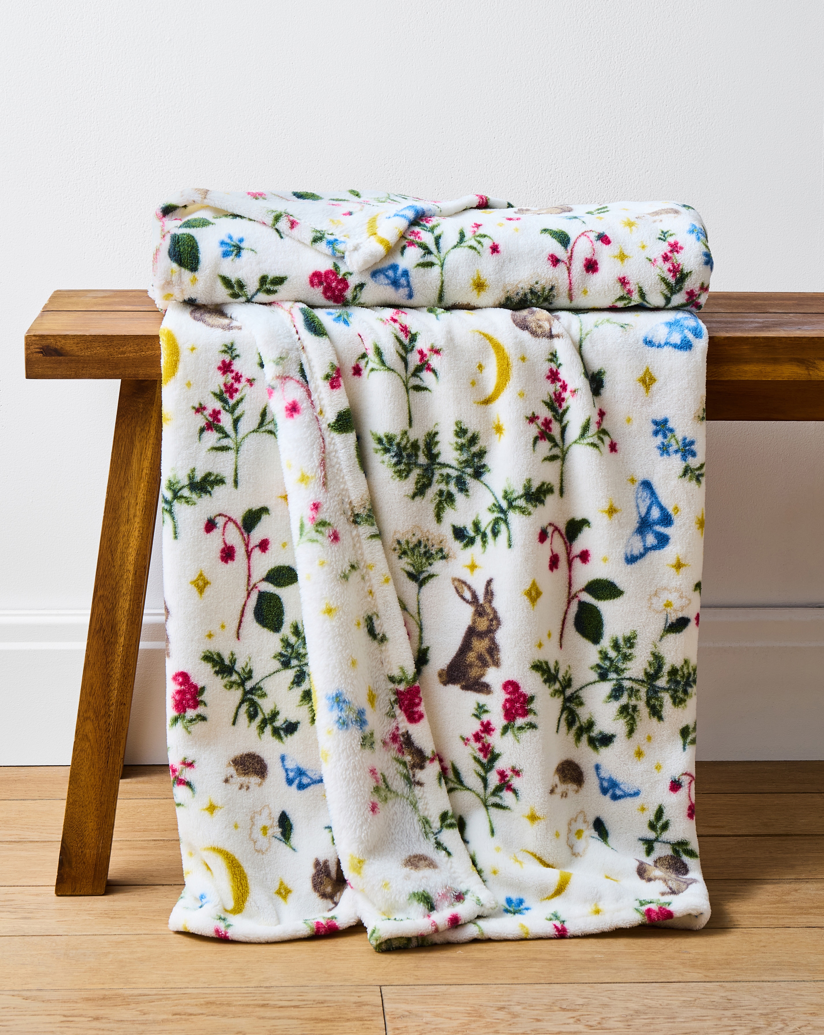 New In - Woodland Animals Fleece Throw
