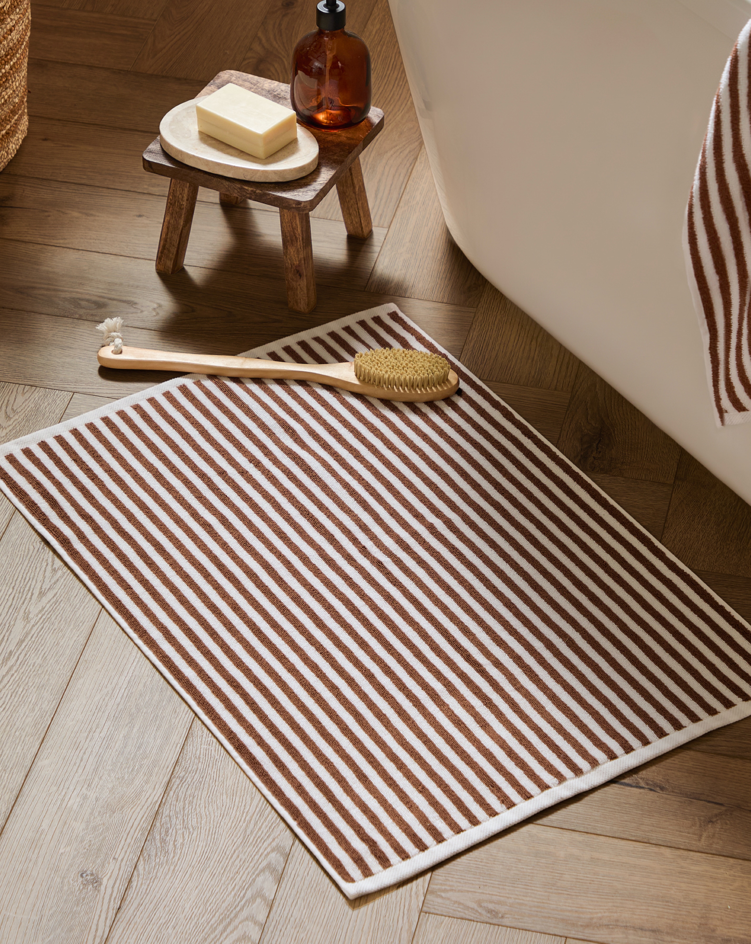 New In - Yard Hebden Stripe Cotton Bathmat