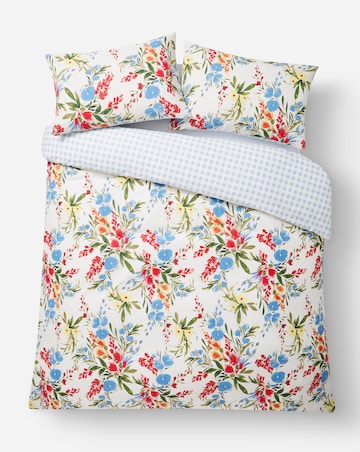 Bonnie Floral Cotton Blend Reversible Duvet Cover Set