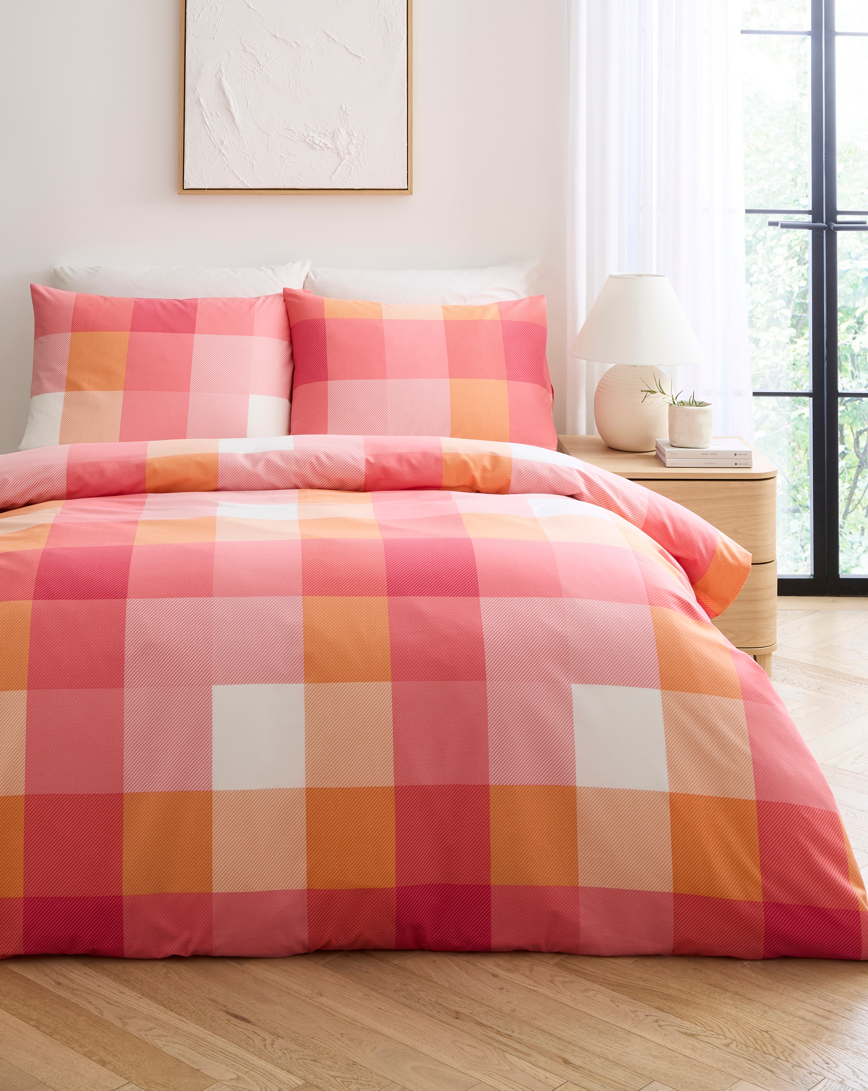 Darcy Check Cotton Blend Duvet Set