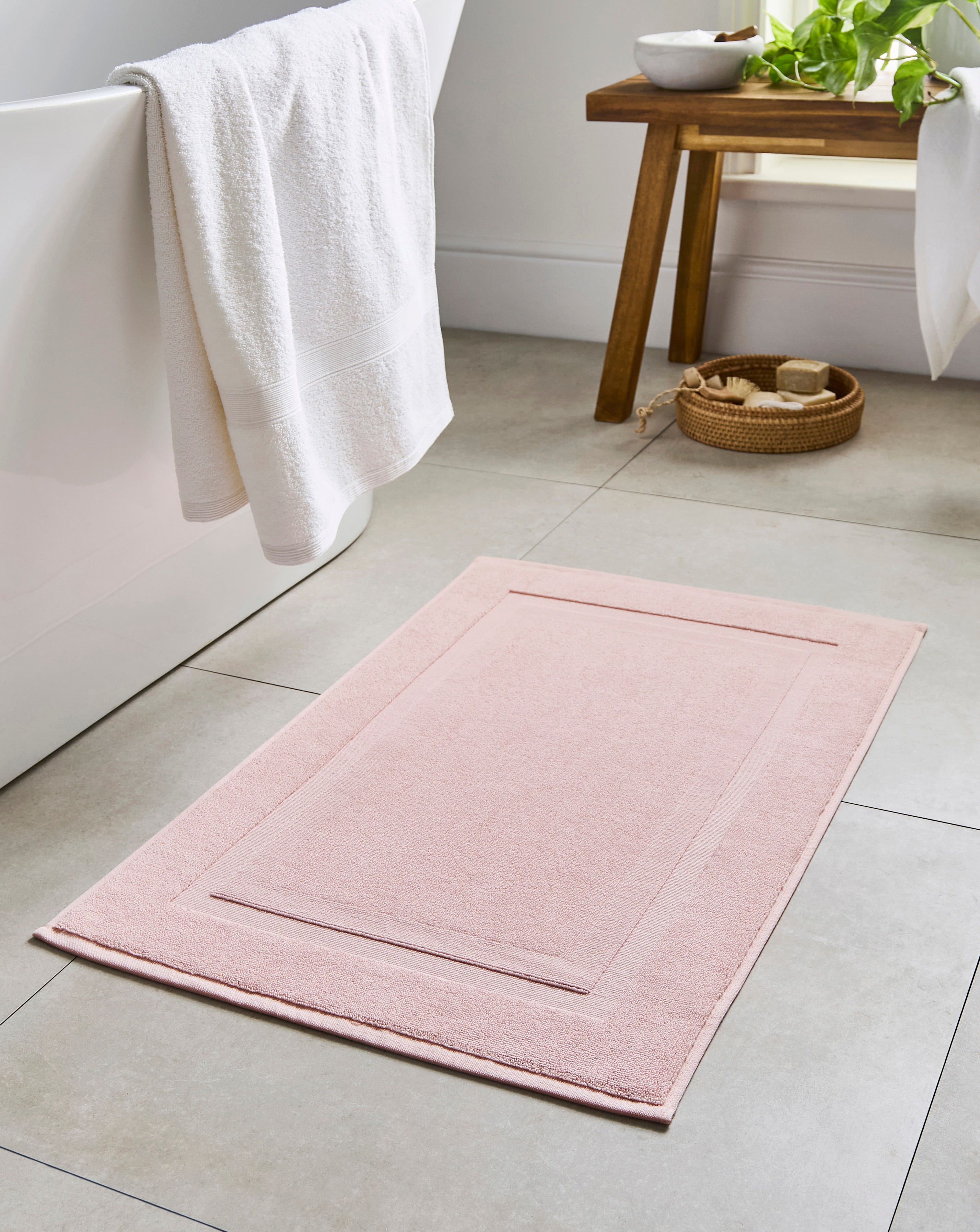 Egyptian Cotton Bath Mat - Pink