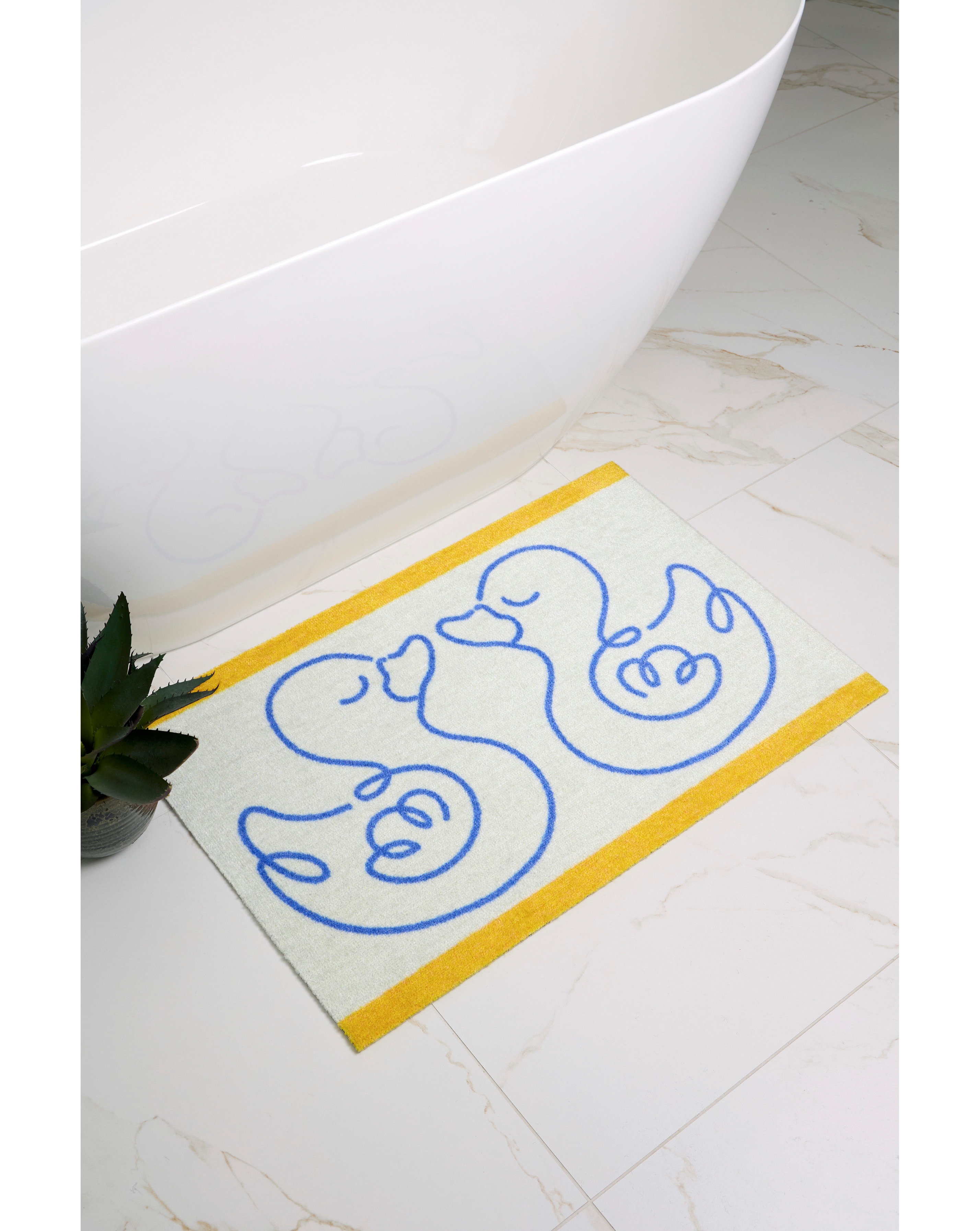My Mat Linear Ducks Printed Bathmat