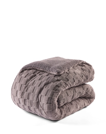 Huggleland Cosy Waffle Fleece Coverless 10.5 Tog Duvet with Pillowcase