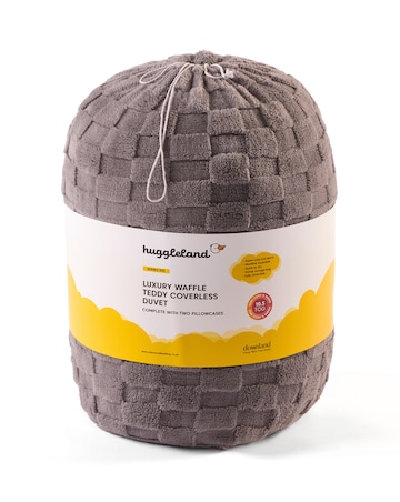 Huggleland Cosy Waffle Fleece Coverless 10.5 Tog Duvet with Pillowcase