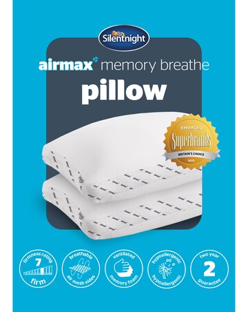 Silentnight Airmax 2 Pack Breathable Memory Foam Pillow