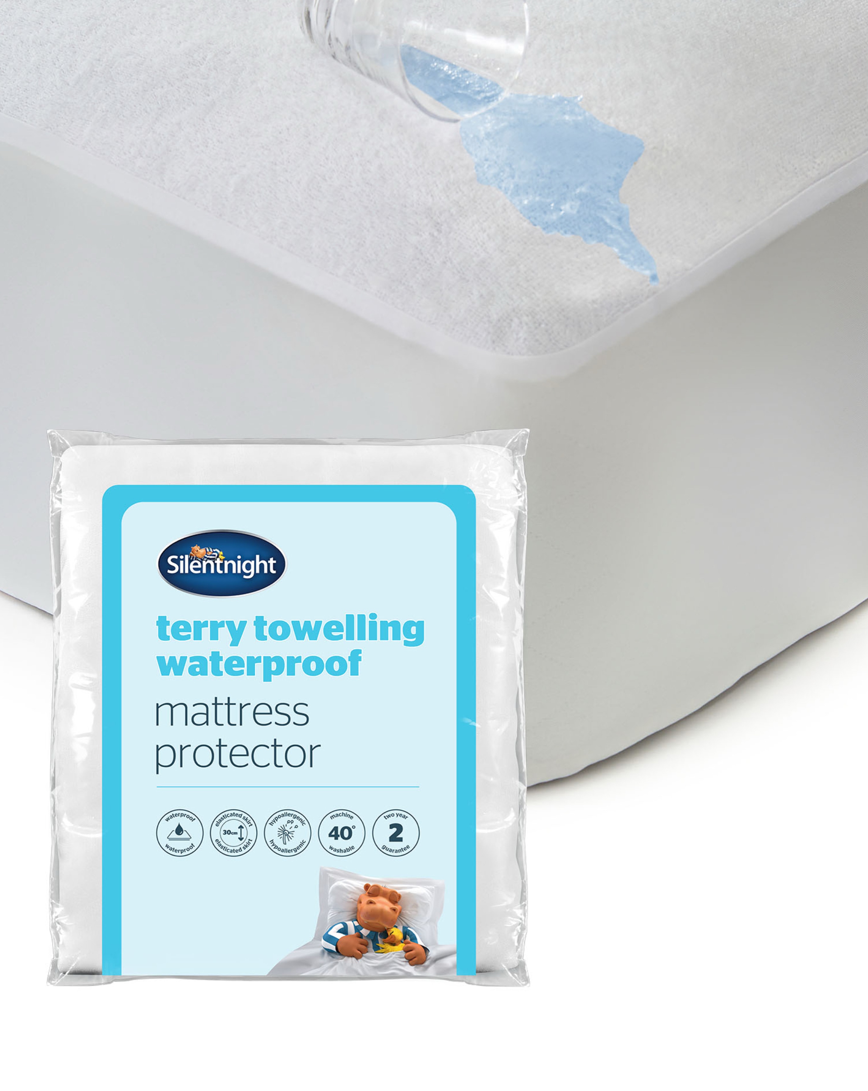 New In - Silentnight Towelling Mattress Protector