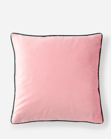 Botanical Birds Embroidered Velvet Cushion