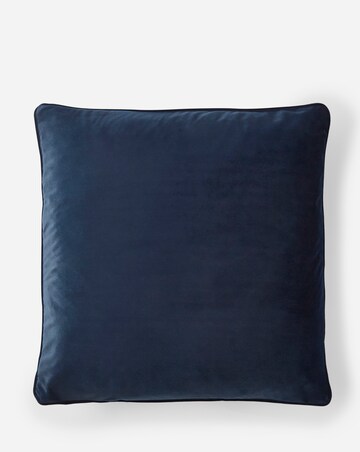 Floral Embroidered Velvet Cushion