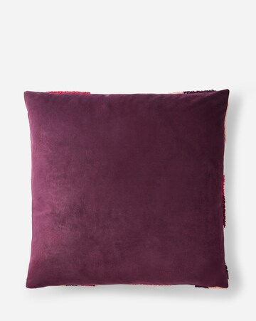 Embroidered Floral Boucle Cushion