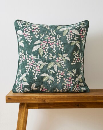 Embroidered Floral Blossoms Cushion