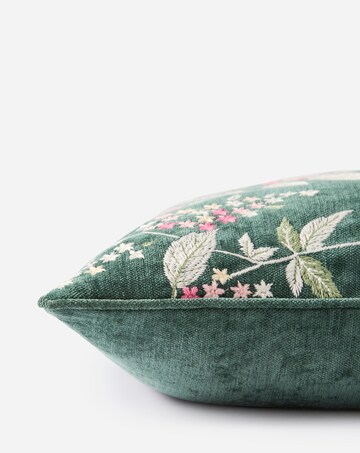 Embroidered Floral Blossoms Cushion