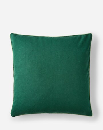 Forest Friends Embroidered Cushion - Forest Green