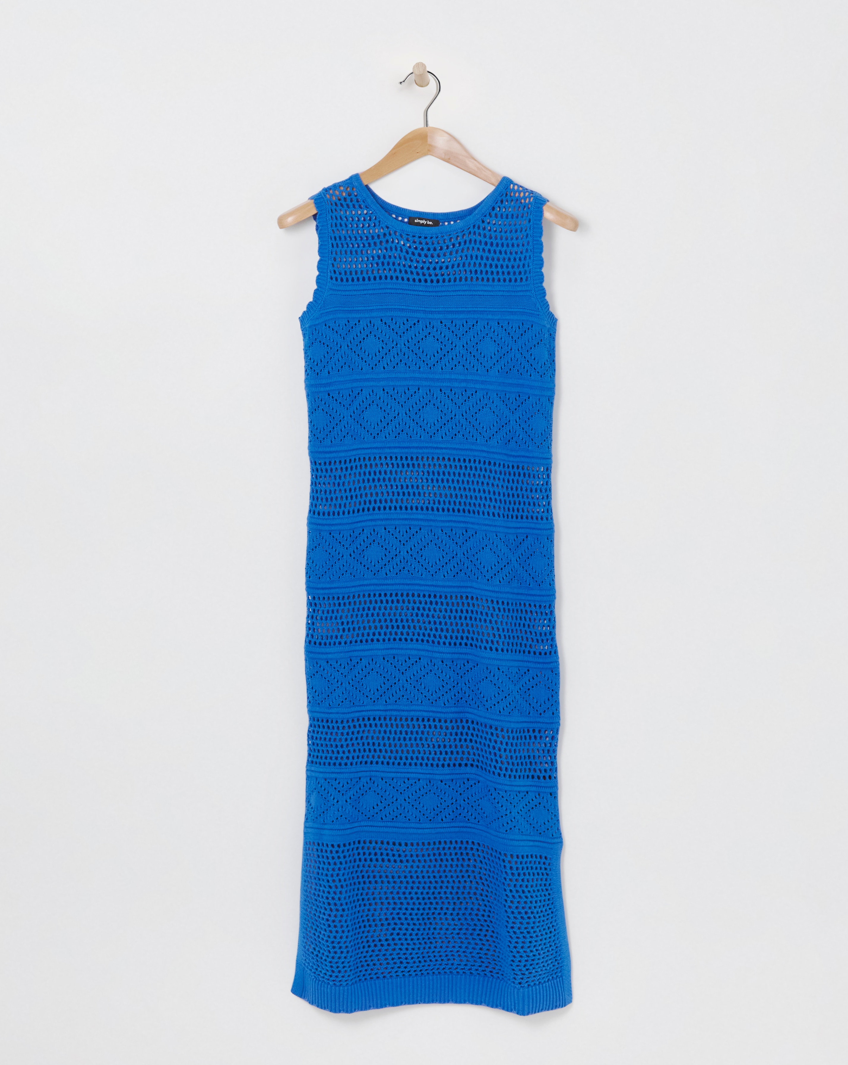 Blue Crochet Midaxi Dress
