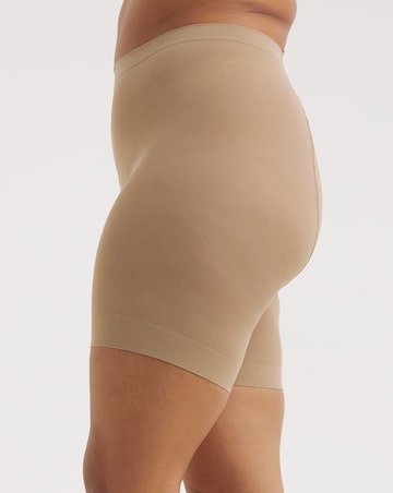 Pretty Polly Curves 15 Denier Sheer Cooling Shorts Nude