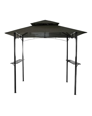 Charles Bentley Steel BBQ Grill Gazebo - Grey