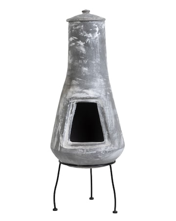Charles Bentley Light Grey Clay Chiminea