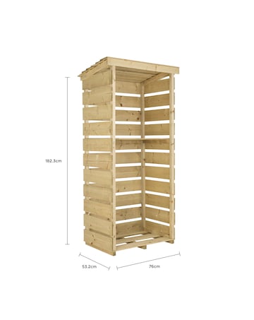 Charles Bentley FSC Wooden Tall Single Log Store