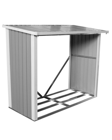 Charles Bentley Anthracite Metal Log Store - 6 x 3ft