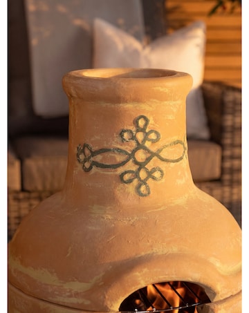 Charles Bentley Clay Chiminea with Grill