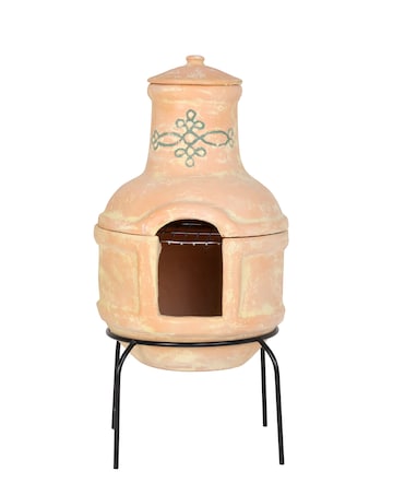 Charles Bentley Clay Chiminea with Grill