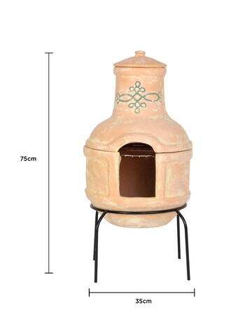 Charles Bentley Clay Chiminea with Grill