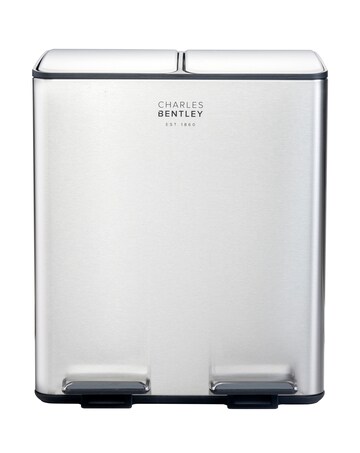 Charles Bentley 40L Double Compartment Kitchen Bin - 2x 20L