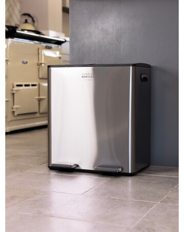 Charles Bentley 40L Double Compartment Kitchen Bin - 2x 20L