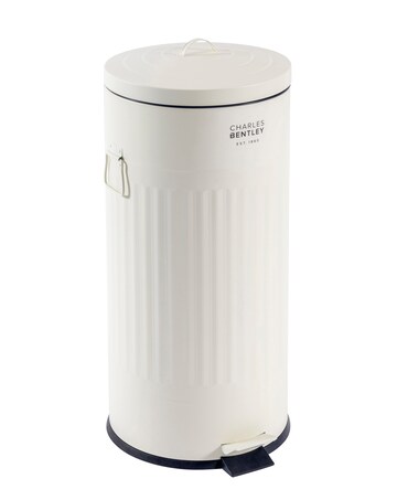 Charles Bentley 30L Round Retro Kitchen Pedal Bin