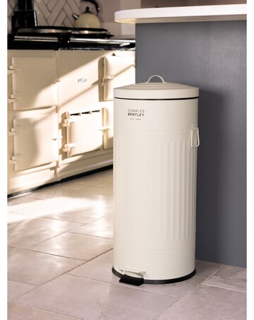 Charles Bentley 30L Round Retro Kitchen Pedal Bin
