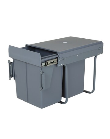 Charles Bentley 2 Compartment Cupboard Pull Out Bin 2 x 20L (40L Capacity)