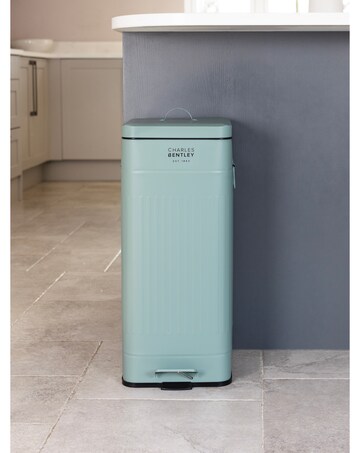 Charles Bentley 30L Square Retro Kitchen Pedal Bin
