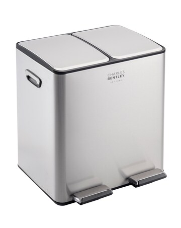 Charles Bentley 30L Double Compartment Kitchen Bin - 2x 15L