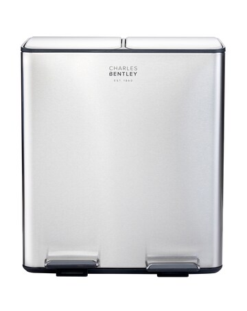 Charles Bentley 30L Double Compartment Kitchen Bin - 2x 15L