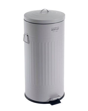 Charles Bentley 30L Round Retro Kitchen Pedal Bin