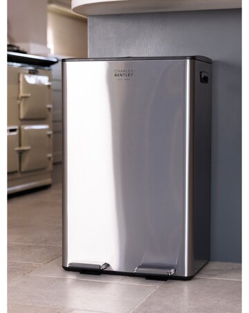 Charles Bentley 60L Double Compartment Kitchen Bin - 2x 30L