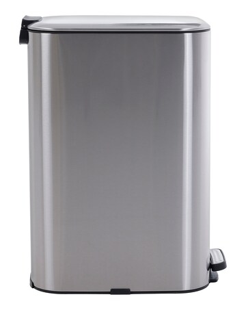 Charles Bentley 30L Slimline Rectangular Kitchen Pedal Bin