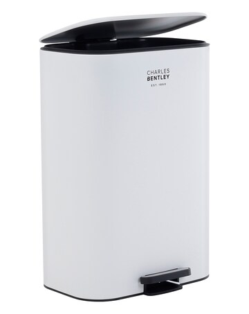 Charles Bentley 30L Slimline Rectangular Kitchen Pedal Bin