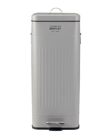 Charles Bentley 30L Retro Steel Square Kitchen Bin