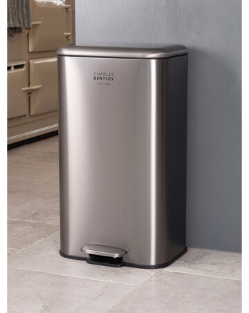 30L Slimline Rectangular Kitchen Pedal Bin