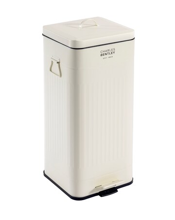 Charles Bentley 30L Square Retro Kitchen Pedal Bin