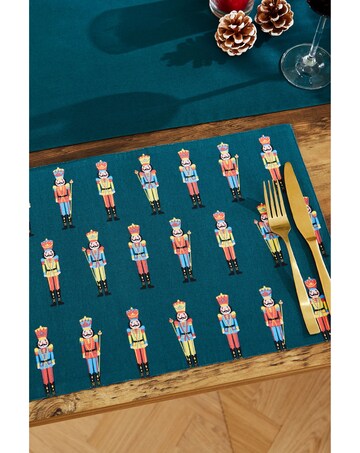 Catherine Lansfield Christmas Nutcracker Cotton Dining Placemat 4 Pack