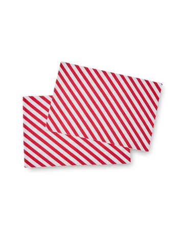 Catherine Lansfield Christmas Candy Cane Cotton Dining Placemat 4 Pack
