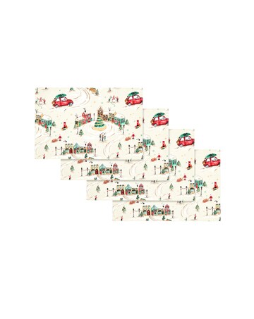 Catherine Lansfield Christmas Town Cotton Dining Placemat 4 Pack