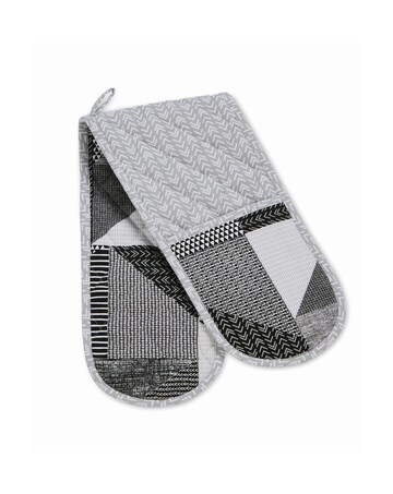 Catherine Lansfield Larsson Geo Cotton Kitchen Double Oven Glove