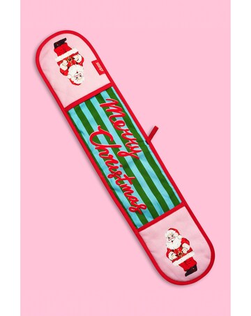Eleanor Bowmer Santa Cotton Kitchen Double Oven Glove