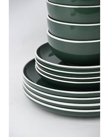 12pc Emerald Green Dinner Set